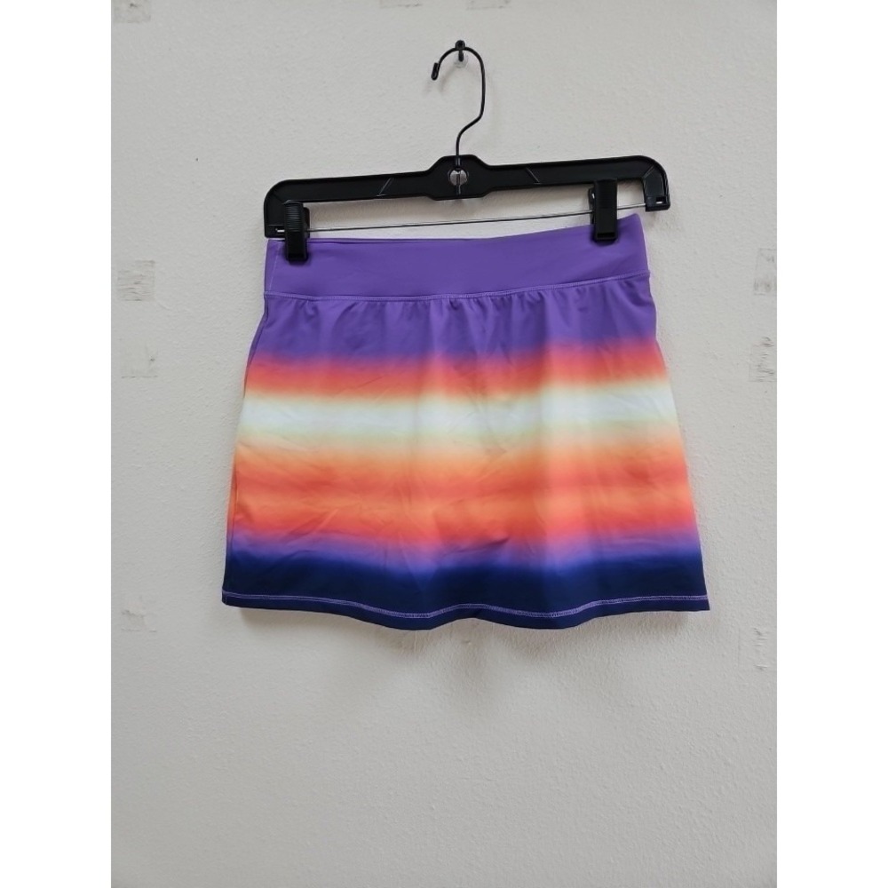 NWT Prince Match Core Knit Tennis Skort Girls Sz L 14 Sunset Ombre Ball Read
